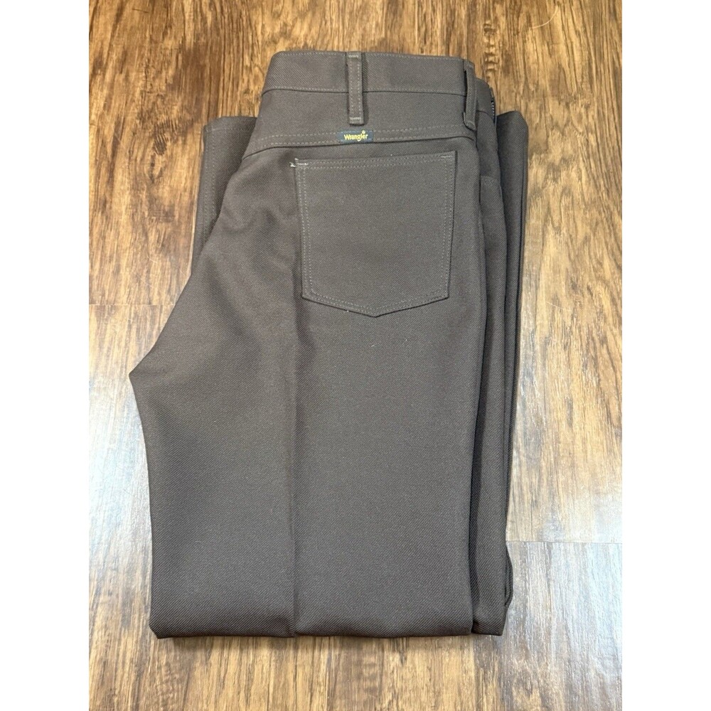 Vintage Wrangler Men’s Dress Pants Brown 38 X 30 Polyester Made In USA Western